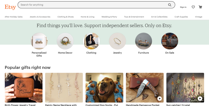 Etsy官网