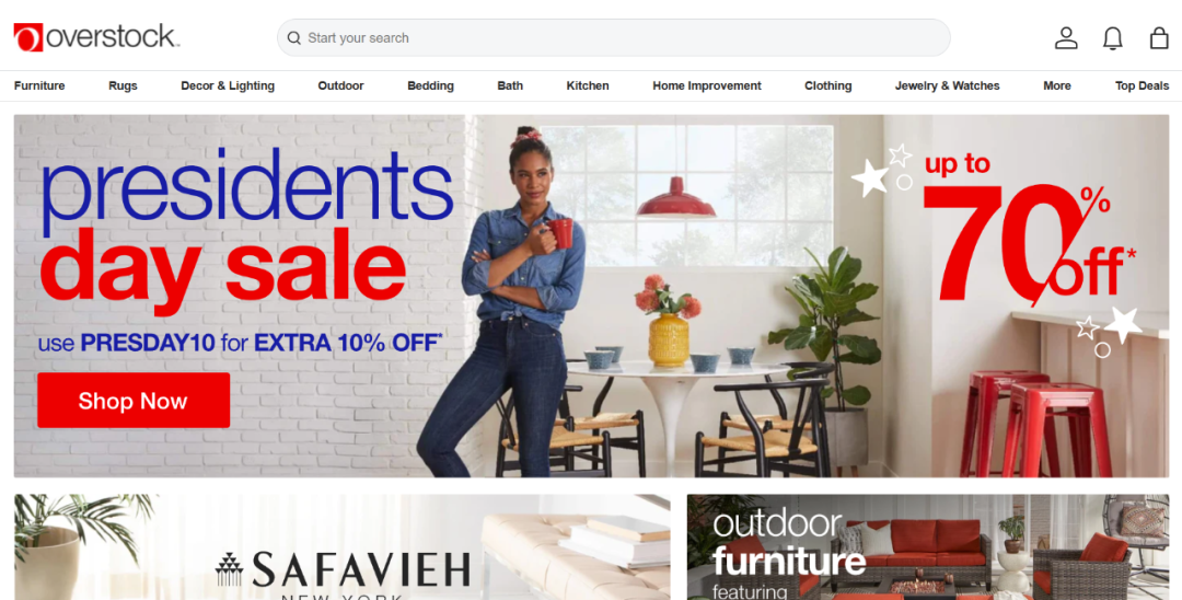 Overstock-欧美第二大家居电商平台